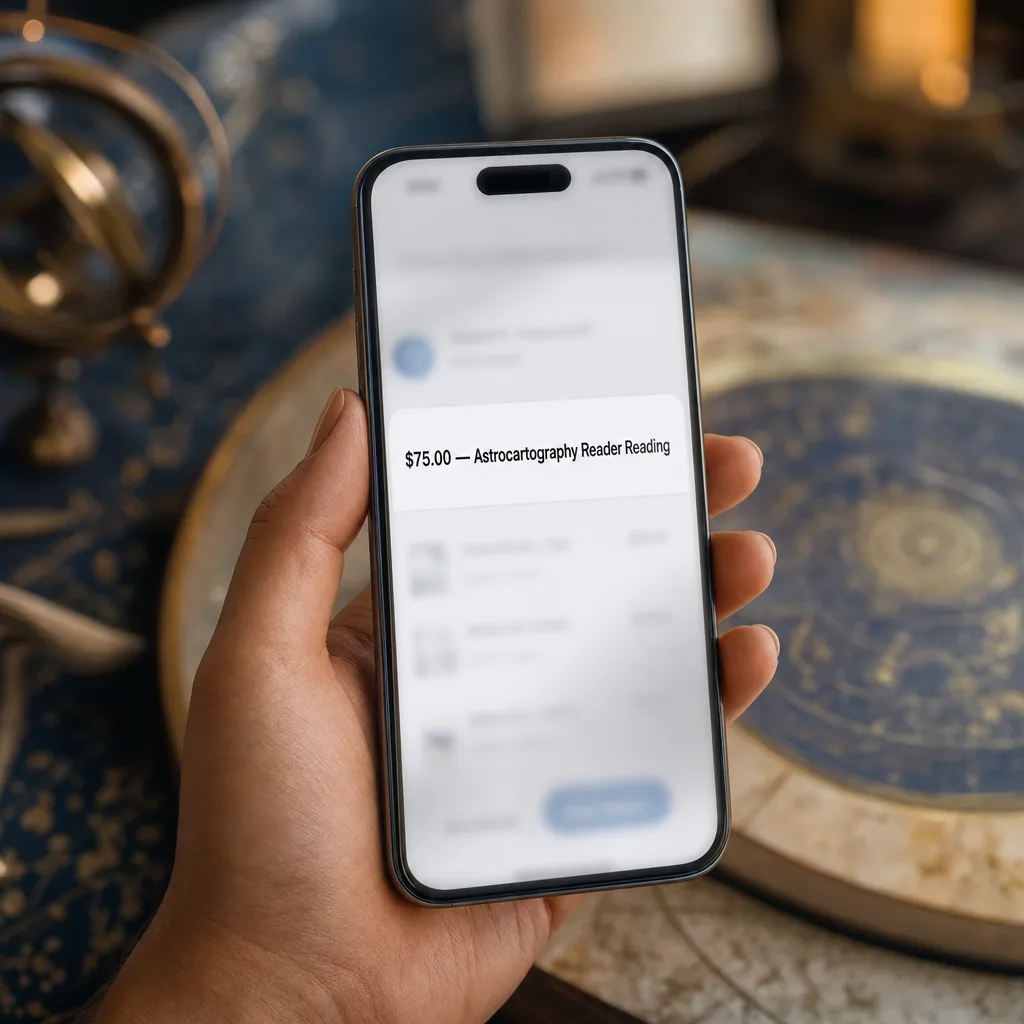 Your first paid reading: payment received on the reader's phone